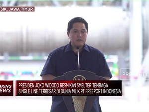  Pabrik Tembaga Freeport Beroperasi, Ini Kata Erick Thohir