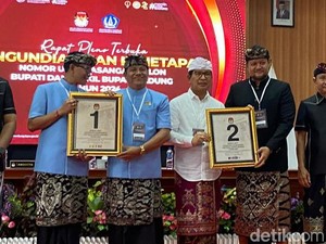 Penetapan Nomor Urut Paslon Pilbup Badung: Suyadinata 1, Adi Cipta 2