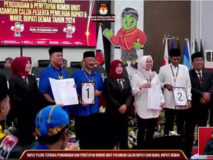 Nomor Urut Pilkada Demak: Edi-Eko 1, Eisti-Gus Bad 2