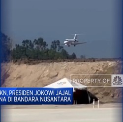 Video: Presiden Jokowi Jajal Landing Perdana di Bandara Nusantara