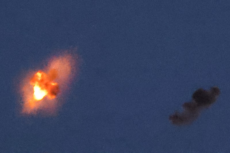 Israel’s Iron Dome missile defense system intercepts rockets fired from Lebanon, amid cross-border hostilities between Hezbollah and Israel, as seen from northern Israel, September 23, 2024. REUTERS/Jim Urquhart