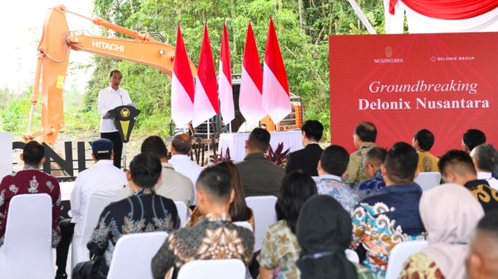 Presiden Joko Widodo Groundbreaking Delonix Nusantara, Rabu (25/9/2024). (Dok. Sekretariat Kabinet)