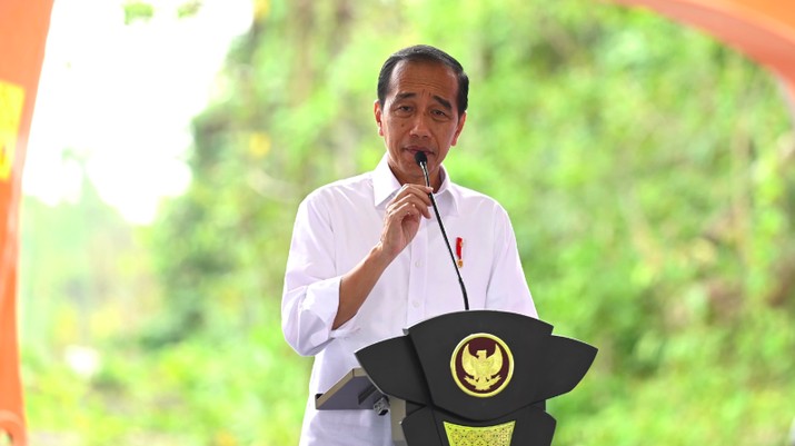 Presiden Joko Widodo Groundbreaking Delonix Nusantara, Rabu (25/9/2024). (Dok. Sekretariat Kabinet)