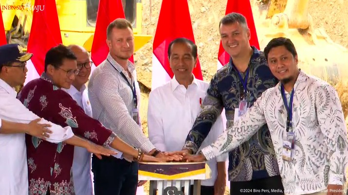 Presiden Joko WIdodo (Jokowi) dalam Groundbreaking Magnum Resort Nusantara, IKN, Rau (25/9/2024). (Tangkapan Layar Youtube Sekretariat Presiden)