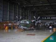 Pesawat NC 212i milik TNI AU yang telah selesai di produksi berada di Hanggar PT Dirgantara Indonesia (PT DI) di Bandung, Jawa Barat, Jumat (27/9/2024).CNBC Indonesia/Faisal Rahman)