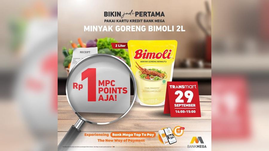 Promo minyak goreng Rp1 Point MPC dalam Transmart Full Day Sale. (Dok. Bank Mega)