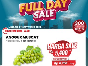 Anggur Muscat Harga Miring Cuma di Transmart Full Day Sale