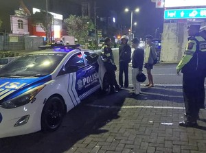 Patroli Blue Light di Kota Malang Bubarkan Balap Liar-Amankan 6 Motor