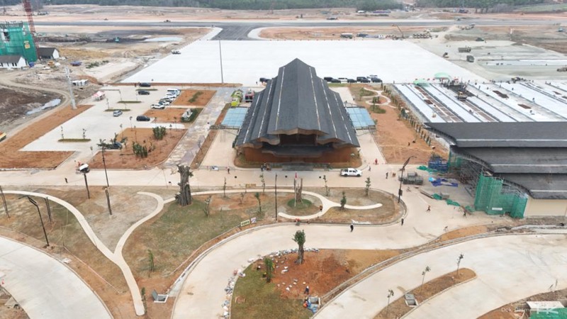 Penampakan gedung Bandara Nusantara di IKN beserta interiornya. (Dok. Hutama Karya)