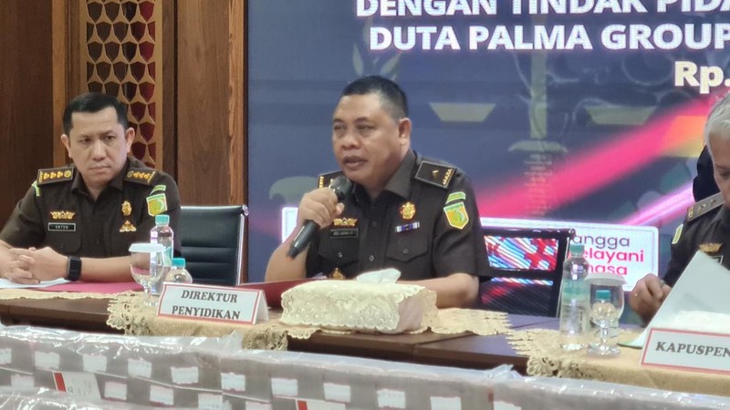 Penyitaan uang 450 milair kasus duta palma. (Dok. Kejaksaan Agung)