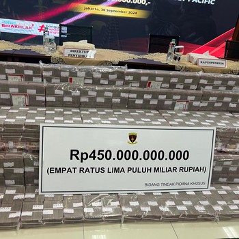 Ini Wujud Tumpukan Uang Rp 450 M Kasus Korupsi Sawit Duta Palma