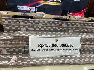Penampakan Uang Rp 450 M yang Disita Kejagung di Kasus Korupsi Duta Palma