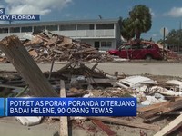 Video: Potret AS Porak Poranda Diterjang Badai Helene