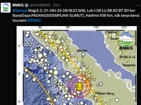 Pantai Barat Sumatra Diguncang Gempa M5,3, BMKG Jelaskan Pemicunya