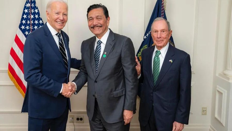 Menko Marves, Luhut Binsar Pandjaitan melakukan pertemuan dengan Presiden AS, Joe Biden. (Instagram @luhut.pandjaitan)