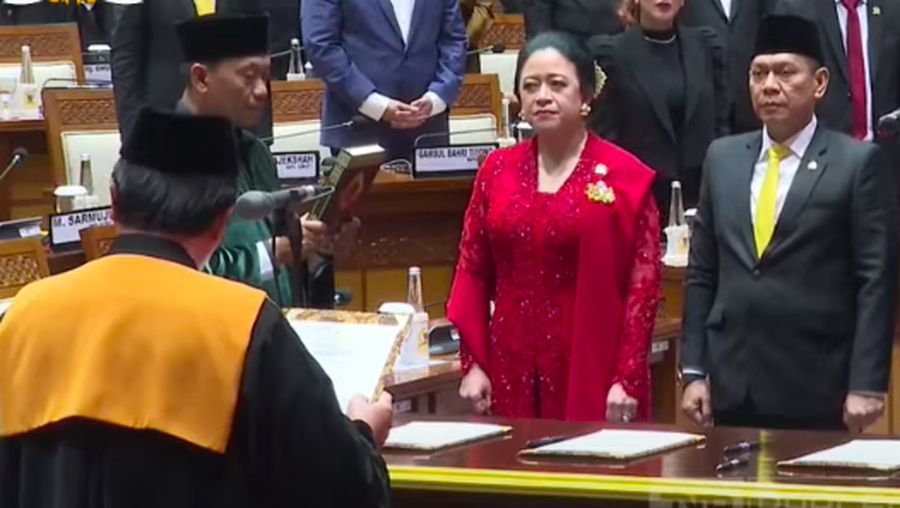 Puan Maharani Resmi Jadi Ketua DPR RI periode 2024-2029. (YouTube/DPR RI)