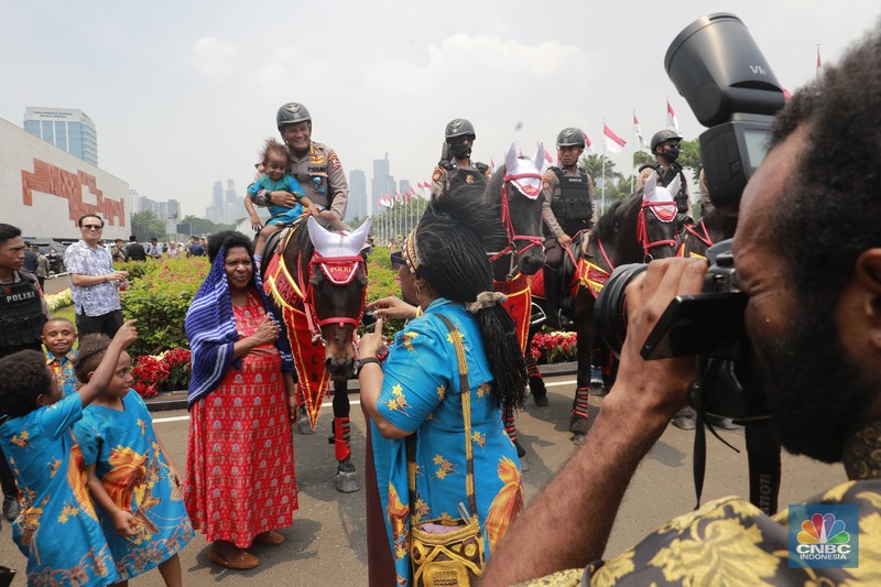 Suaana usai Sidang Pengucapan Sumpah Janji di gedung DPR/MPR RI, Jakarta, Selasa (1/10/2024). (CNBC Indonesia/Muhammad Sabki)