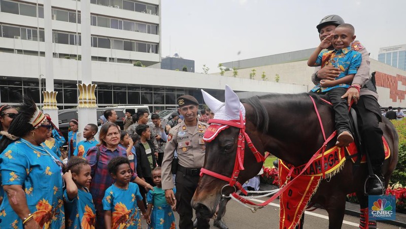 Suaana usai Sidang Pengucapan Sumpah Janji di gedung DPR/MPR RI, Jakarta, Selasa (1/10/2024). (CNBC Indonesia/Muhammad Sabki)