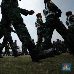 Gagah! Penampakan Persiapan Prajurit hingga Alustista Jelang HUT TNI