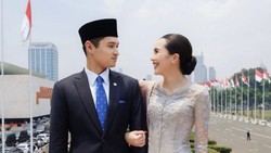 Foto Beby Tsabina Dampingi Suami Dilantik DPR, Berkebaya & Bawa Tas 100 Juta