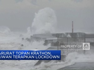 Video: Darurat Topan Krathon, Taiwan Terapkan Lockdown