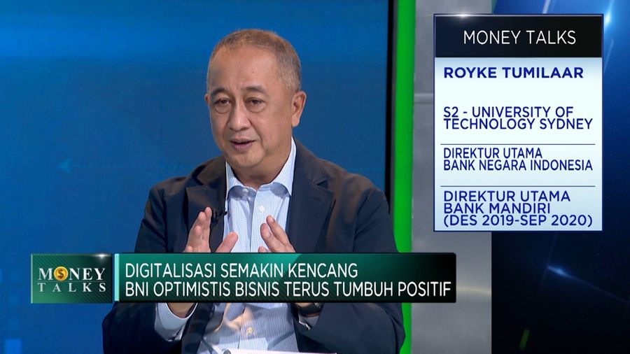 Direktur Utama Bank Negara Indonesia (BNI), Royke Tumilaar dalam program ²©²ÊÍøÕ¾ Money Talks pada Rabu (2/10/2024). (²©²ÊÍøÕ¾ TV)