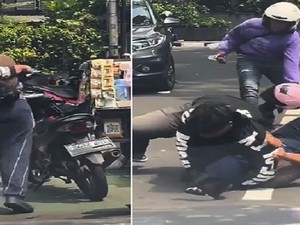 Video Viral Sejoli Ribut di Jaksel, Pria Banting Pacar ke Aspal