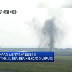 Video: Bom Peninggalan Perang Dunia II Tiba-tiba Meledak di Jepang