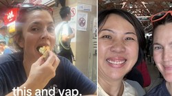 Drew Barrymore Charlies Angels Asyik Makan Lumpia dan Tumis Kangkung
