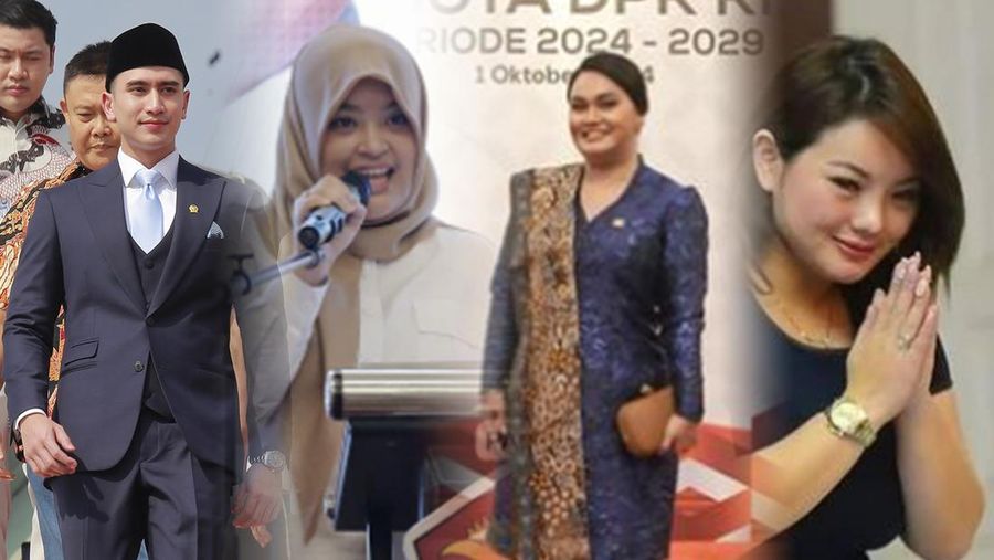 Foto kolase anggota DPR RI termuda, Verrel Bramasta, Annisa M.A Mahesa, Farah Puteri Nahlia, dan Hillary Brigitta Lasut. (CNBC Indonesia)