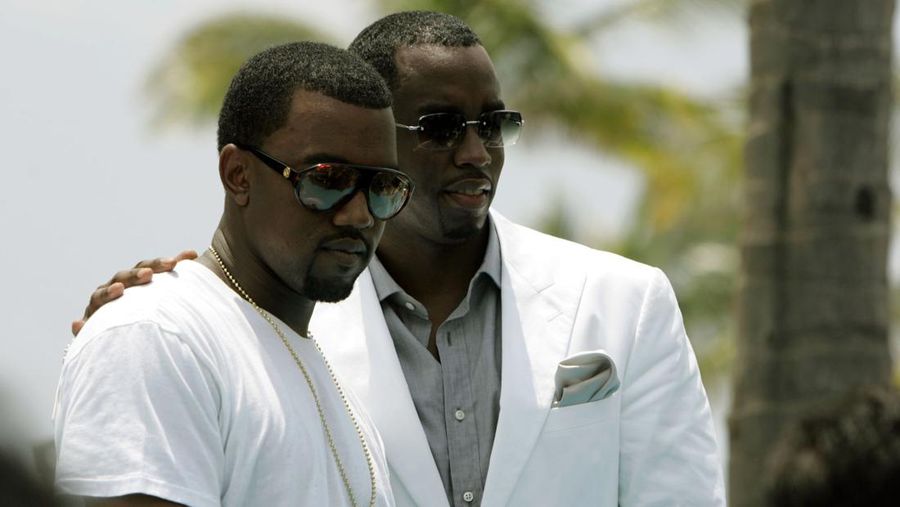 Kanye West, kiri, dan P. Diddy. (AP Photo/J. Pat Carter/File Foto)