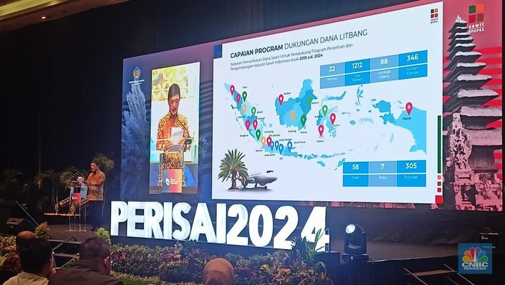 Pekan Riset Sawit Indonesia 2024 (PERISAI) 2024 di Nusa Dua Bali, Kamis (3/10/2024). (CNBC Indonesia/Ferry Sandi)