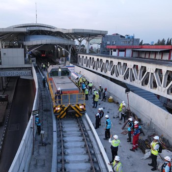 Rel LRT Jakarta Diam-Diam Sudah Tembus Rawamangun, Ini Penampakannya