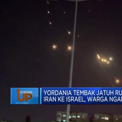 Video: Yordania Tembak Jatuh Rudal Iran ke Israel, Warga Ngamuk