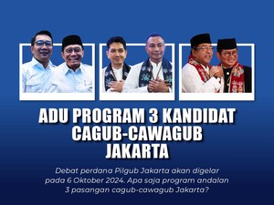 Adu Program 3 Kandidat Cagub-Cawagub Jakarta