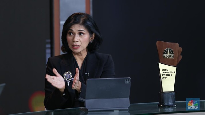 Head of Sustainability & Coporate Affairs Unilever Indonesia, Nurdiana Darus dalam Road To CNBC Indonesia Awads 2024. (CNBC Indonesia/Tias Budiarto)