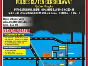 Polres Klaten Gelar Doa Bersama Pilkada Damai Malam Ini, Catat Lokasi Parkirnya