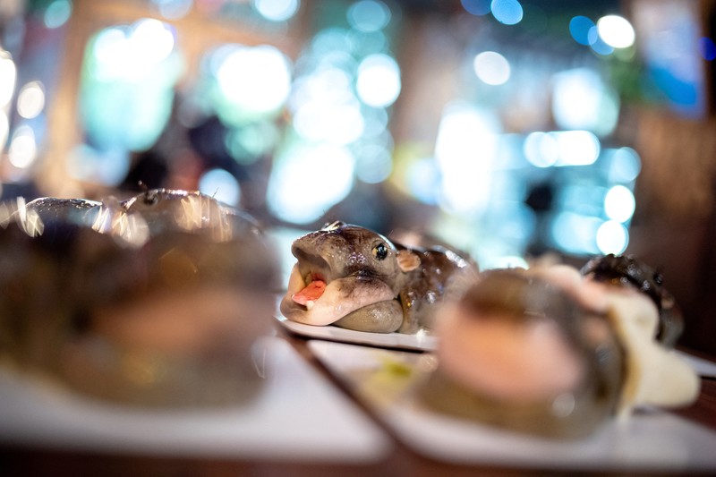Kue Moo Deng (kue berbentuk kuda nil kerdil yang baru-baru ini menjadi sensasi internet viral) dipajang di Vetmon Cafe (Magic Cafe) di Bangkok, Thailand, 25 September 2024. Kue Moo Deng (kue berbentuk kuda nil kerdil yang baru-baru ini menjadi sensasi internet viral) dipajang di Vetmon Cafe (Magic Cafe) di Bangkok, Thailand, 25 September 2024. (REUTERS/Athit Perawongmetha)