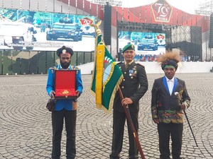Jokowi Anugerahkan Samkarya Nugraha ke Kodim Puncak Jaya di HUT Ke-79 TNI