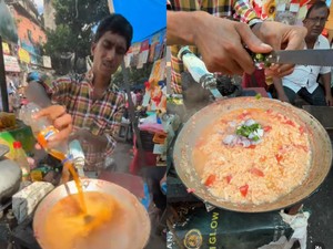 Nyeleneh! Penjual Ini Bikin Telur Orak-arik Pakai Minuman Soda Jeruk
