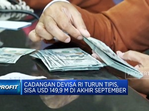  Cadev RI Turun Tipis, Sisa USD 149,9 Miliar di Akhir September