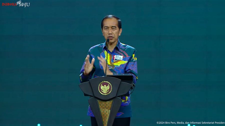 Presiden Jokowi Resmikan Pembukaan BNI Investor Daily Summit 2024, Jakarta, Selasa (8/10/2024). (Tangkapan Layar Youtube Sekretariat Presiden)