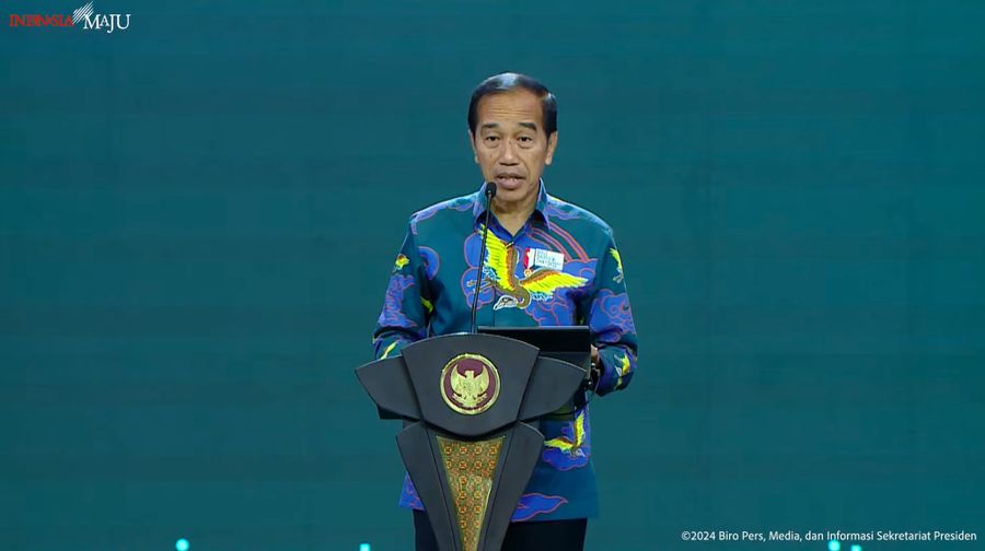 Presiden Jokowi Resmikan Pembukaan BNI Investor Daily Summit 2024, Jakarta, Selasa (8/10/2024). (Tangkapan Layar Youtube Sekretariat Presiden)