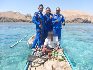 Polair Tangkap Pengebom Ikan Saat Beraksi di Perairan Ende