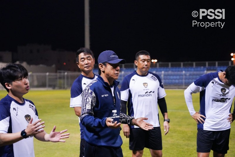 Timnas Indonesia Gelar Latihan Perdana di Bahrain. (PSSI) Timnas Indonesia Gelar Latihan Perdana di Bahrain. (PSSI)