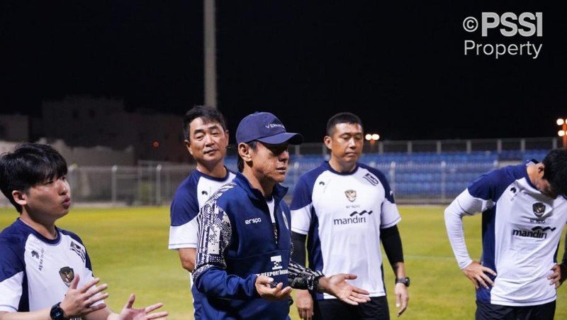 Timnas Indonesia Gelar Latihan Perdana di Bahrain. (PSSI)