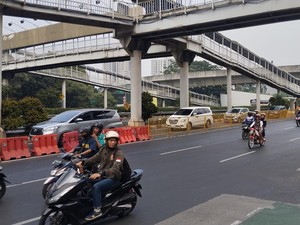 Sempat Ditutup Saat JRF 2024, Jl Gatot Subroto Jaksel Dibuka Lagi