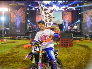 Jawara! Lantian Juan Kembali Raih Juara Umum Trial Game Dirt Malang