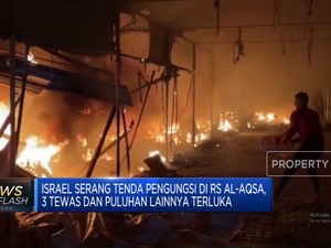  Israel Serang Tenda Pengungsi di RS Al-Aqsa, 3 Tewas