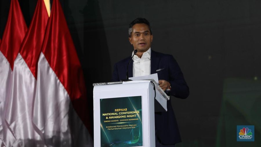 Ketua Umum Kamar Dagang dan Industri Indonesia Anindya Bakri. (CNBC Indonesia/Tri Susilo)